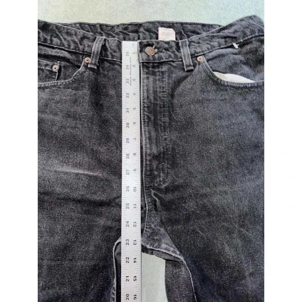 VTG Levis 550 Jeans Mens Black Relaxed Fit Tapered‎ Leg Denim Pants Sz 38